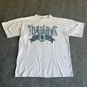 Vintage All Sport Tomahawk Wisconsin Northwoods T-Shirt L Heather Gray 90s USA